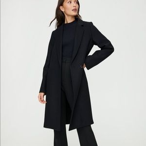 Aritzia Babaton Stedman Coat XXS 4 Navy Wool chic winter ❄️ fall 🍁